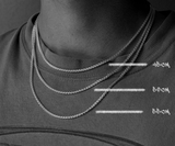 Sue The Boy Round Chain Necklace - 925 Silver