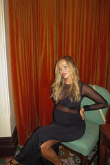 Suboo Auguste Long Sleeve Mesh Jersey Maxi - Black