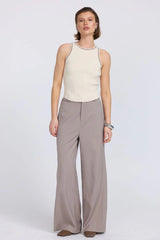 Sovere Aimee Combo Contrast Cardi - Cream