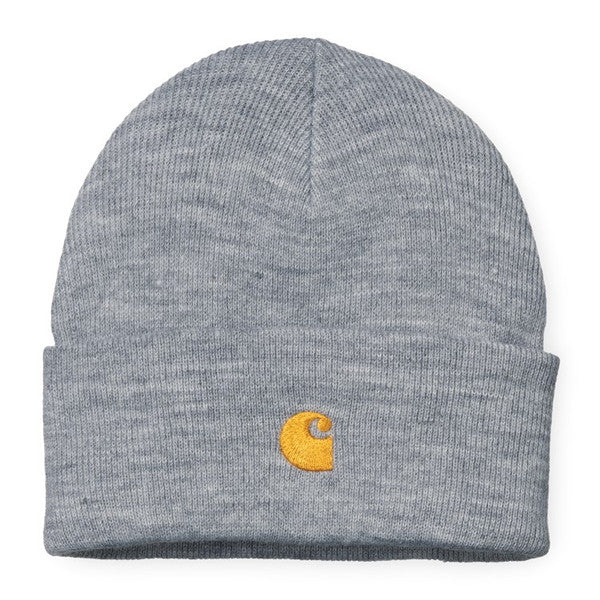 Carhartt WIP Chase Beanie - Grey Heather/Gold