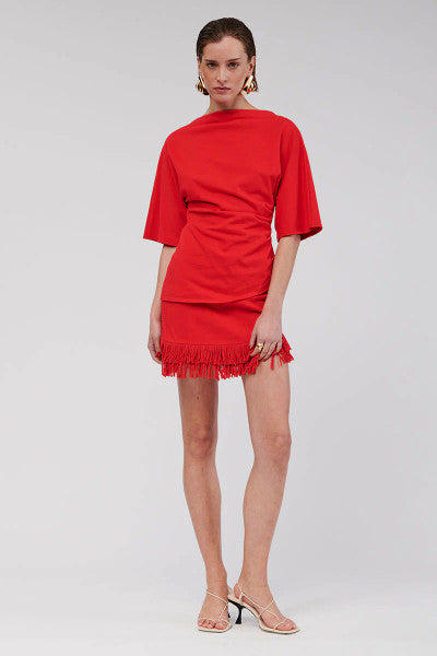 Suboo Carmen Batwing Top - Red