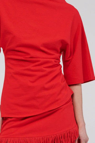 Suboo Carmen Batwing Top - Red