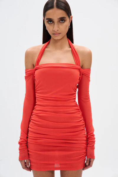 Misha The Sonnet Mesh Mini Dress - Grenadine