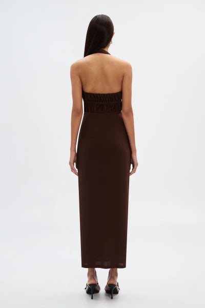 Misha The Celine Mesh Dress - Espresso