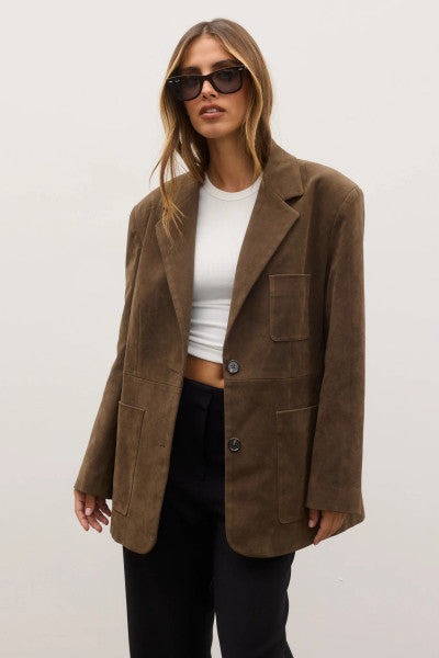 Bayse Camilla Blazer - Saddle