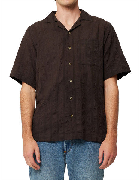 Rolla’s Bowler Seersucker Shirt - Brown