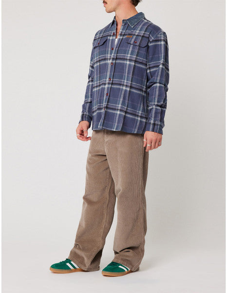 Rolla's Trailer Check Shirt - Navy