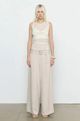 Sovere Venus Cowl Mesh Top - Cream