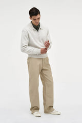 Neuw Chain Knit Rugby Polo - Chalk