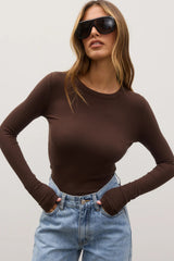 Bayse Nyla Top - Espresso