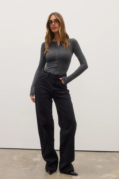 Bayse Lara Bodysuit - Dark Heather Grey