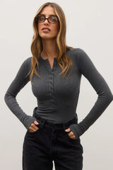 Bayse Lara Bodysuit - Dark Heather Grey