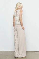 Sovere Venus Cowl Mesh Top - Cream