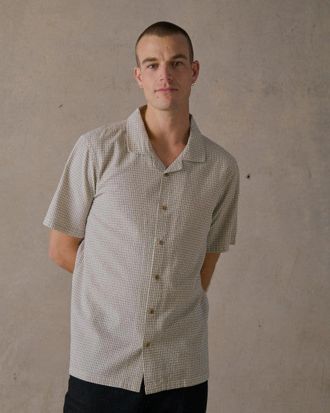 McTavish Camp Collar Shirt - White Multi
