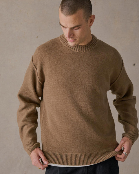 McTavish Reverse Seam Knit - Dark Tan