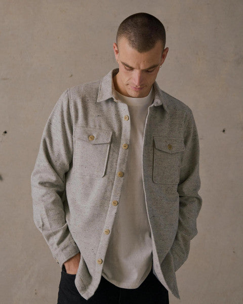 McTavish Lined Flannel Shirt - Grey