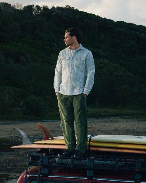 McTavish Lined Flannel Shirt - Grey