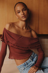 Ownley Bebe Jersey Top - Plum