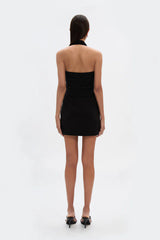 Misha The Celine Twill Mini Dress - Black