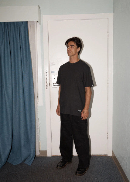 Afends Foundation Hemp Boxy Fit Tee - Stone Black