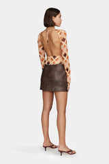 Ownley Daphne Top - Caramel Check