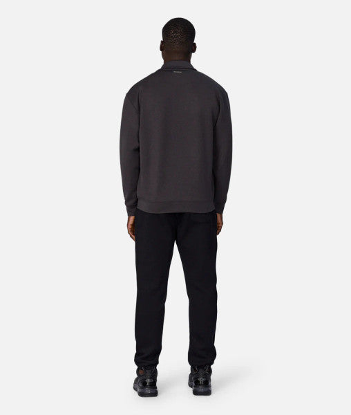 Industrie The Zip Thru Track Top - Obsidian