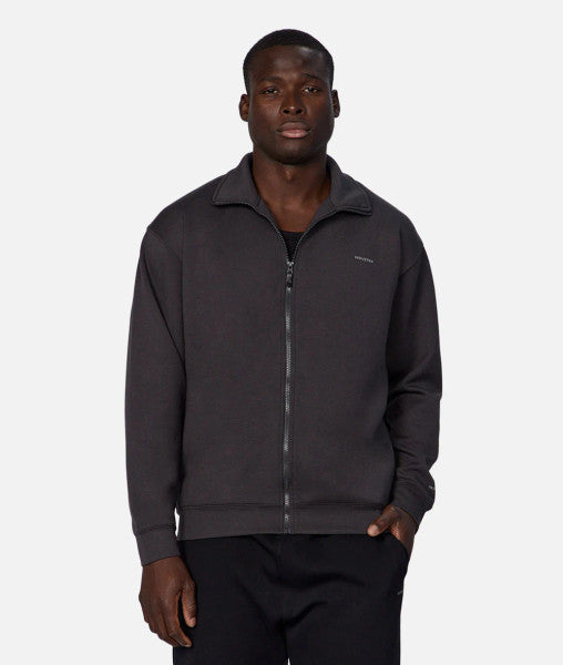 Industrie The Zip Thru Track Top - Obsidian