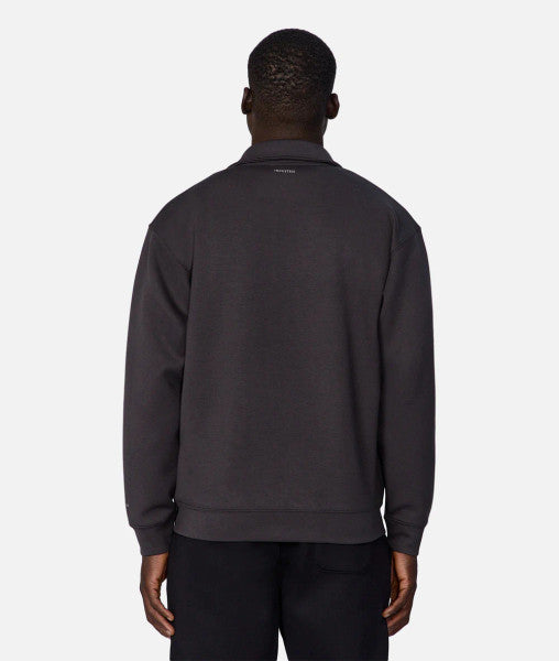 Industrie The Zip Thru Track Top - Obsidian