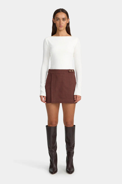 Ownley Joan Mini Skirt - Fig