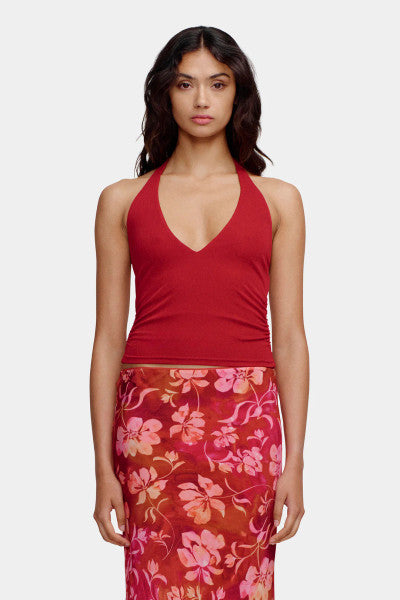 Ownley Kyah Halter Top - Ruby