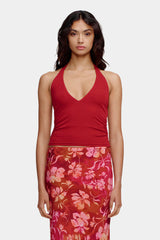 Ownley Kyah Halter Top - Ruby
