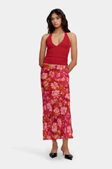 Ownley Kyah Halter Top - Ruby