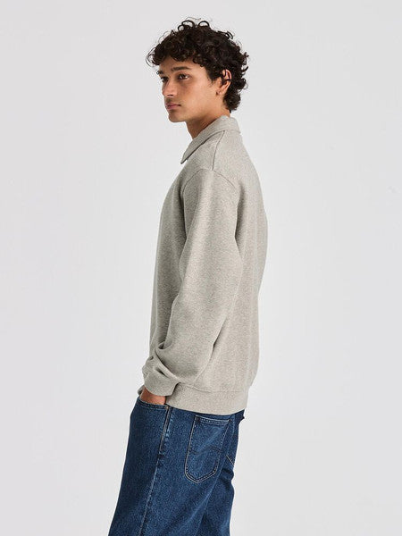 Lee Collar Fleece Sweat - Grey Marle