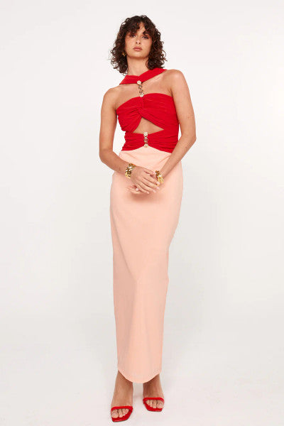 She is OLLÁ Nassia Midi Dress
