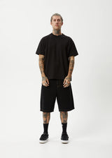 Afends Genesis Heavy Weight Recycled Boxy Fit Tee - Black