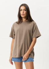 Afends Genesis Heavy Weight Boxy Tee - Fossil