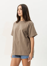 Afends Genesis Heavy Weight Boxy Tee - Fossil
