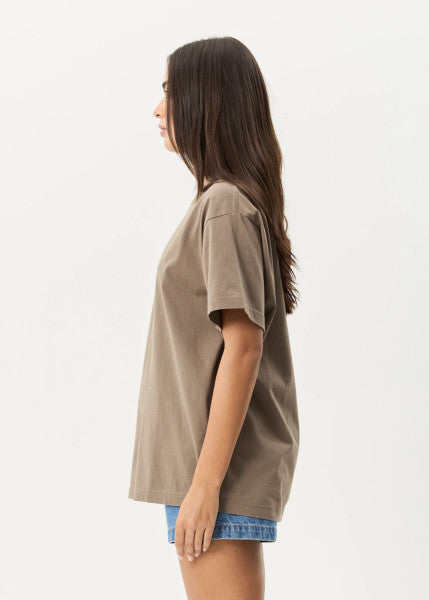Afends Genesis Heavy Weight Boxy Tee - Fossil