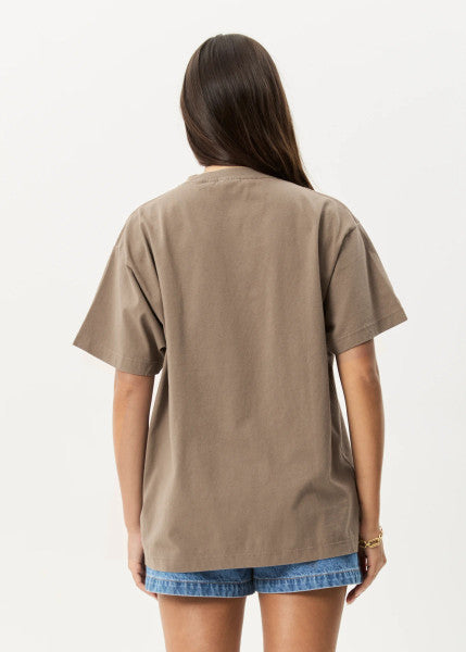 Afends Genesis Heavy Weight Boxy Tee - Fossil