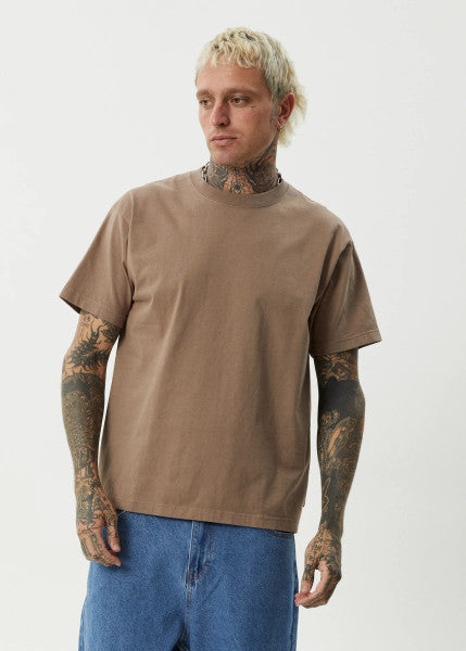 Afends Genesis Heavy Weight Boxy Tee - Fossil