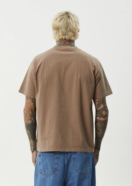 Afends Genesis Heavy Weight Boxy Tee - Fossil
