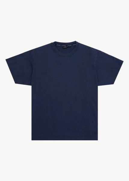 Afends Genesis Heavyweight Boxy Tee - Washed Deep Sea