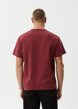 Afends Genesis Heavyweight Boxy Tee - Washed Burgundy