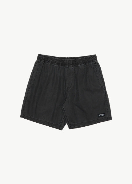 Afends Dopamine Organic Swim Short 18 Inch - Black Acid Wash