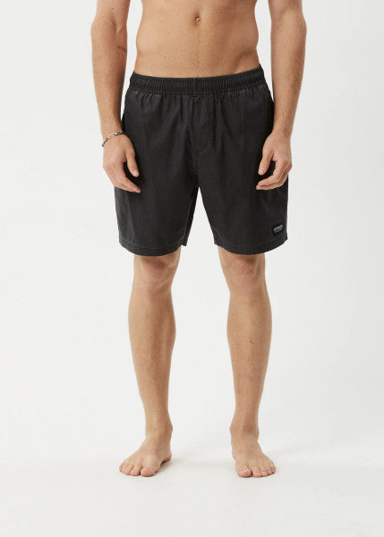 Afends Dopamine Organic Swim Short 18 Inch - Black Acid Wash