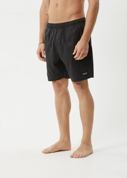 Afends Dopamine Organic Swim Short 18 Inch - Black Acid Wash