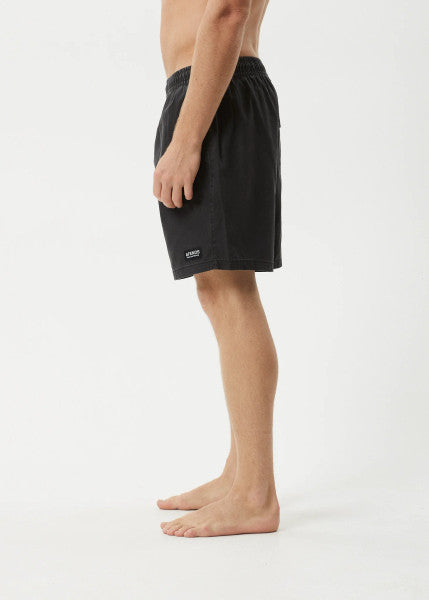 Afends Dopamine Organic Swim Short 18 Inch - Black Acid Wash
