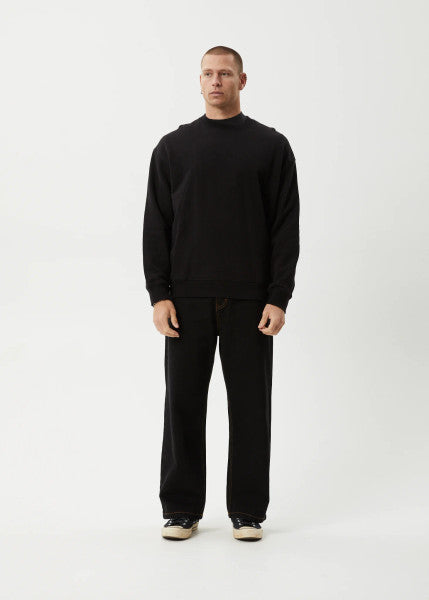 Afends Genesis Crew Neck Jumper - Black