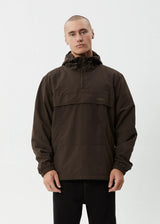 Afends System Water Resistant Spray Anorak - Coffee