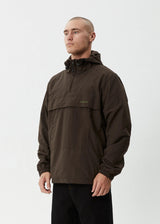 Afends System Water Resistant Spray Anorak - Coffee